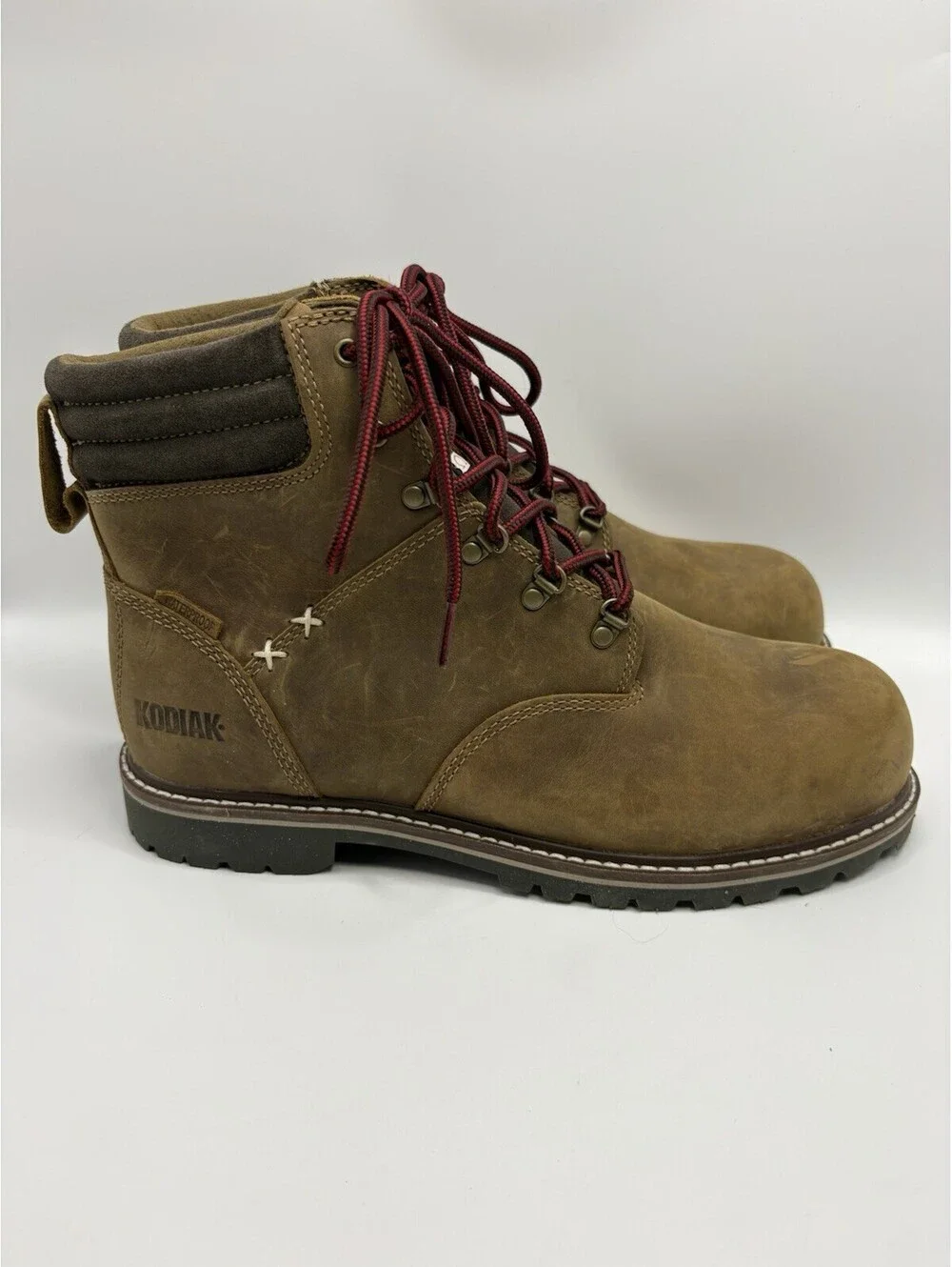 Kodiak BRALORNE KD0A4TEWBRN Men’s NEW Comp-Toe Work Boot Brown 10M NWOB